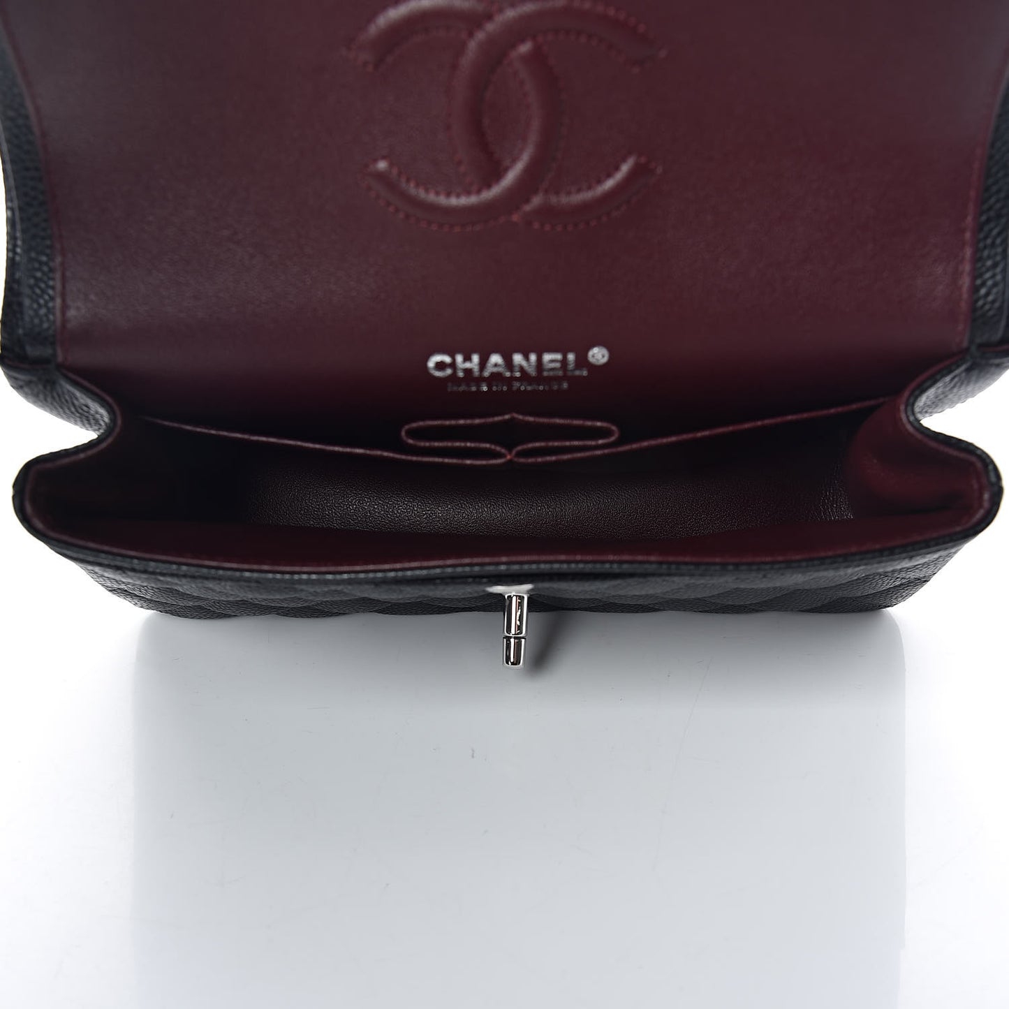 Caviar Quilted Small Double Flap Black
