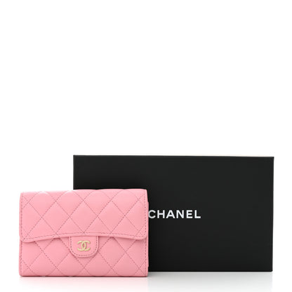 Chanel Lambskin Quilted Medium Flap Wallet Pink 9 of 9