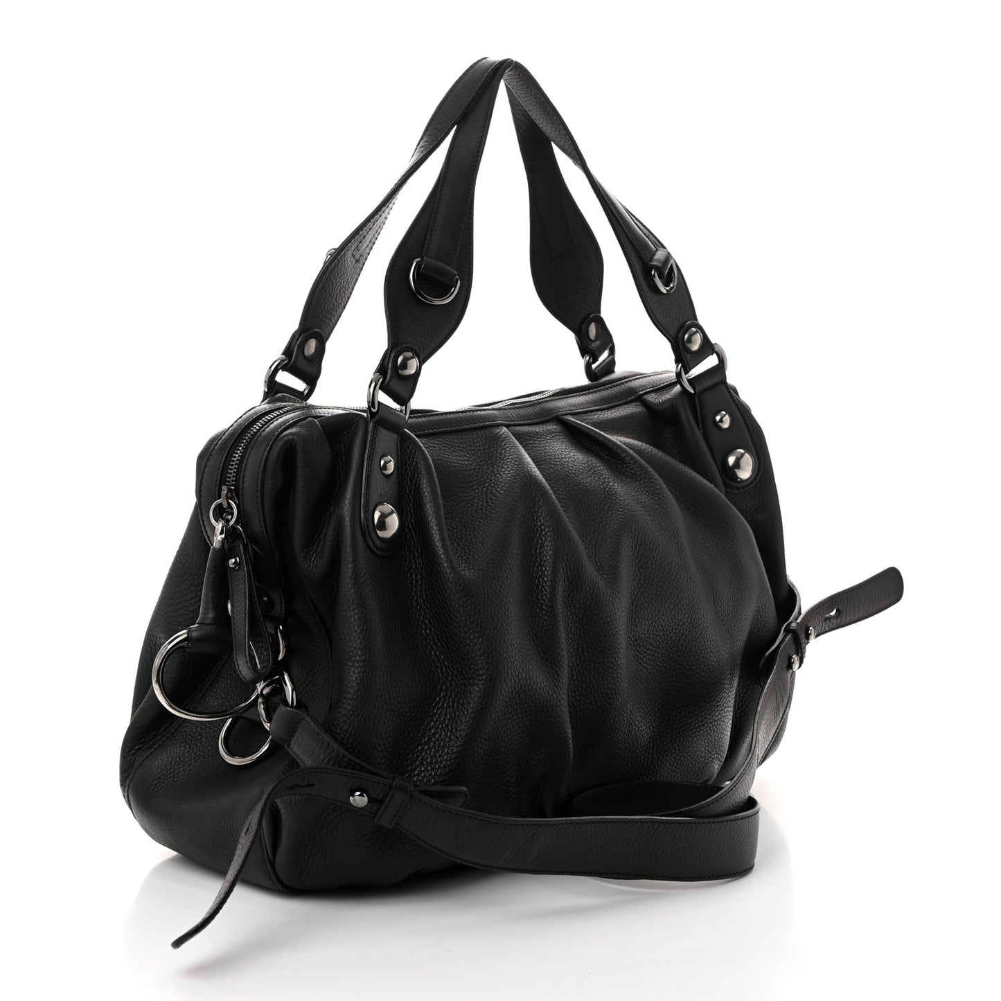 Calfskin Large Icon Bit Boston Black