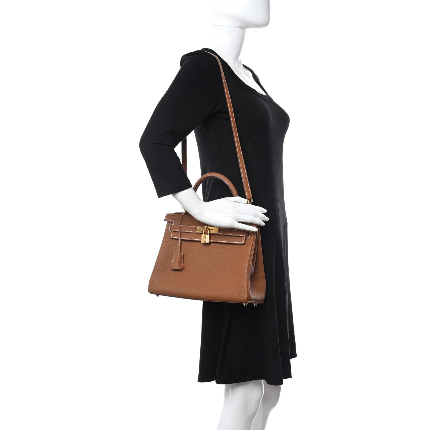 Hermes Taurillon Clemence Kelly Retourne 28 Gold 2 of 12