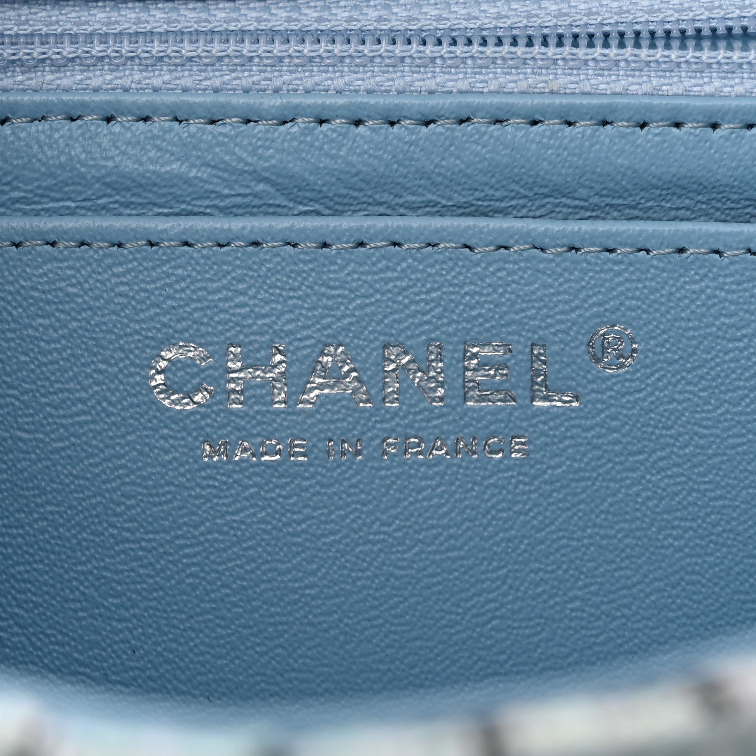 Chanel Tweed Braid Mini Flap Blue White 6 of 11