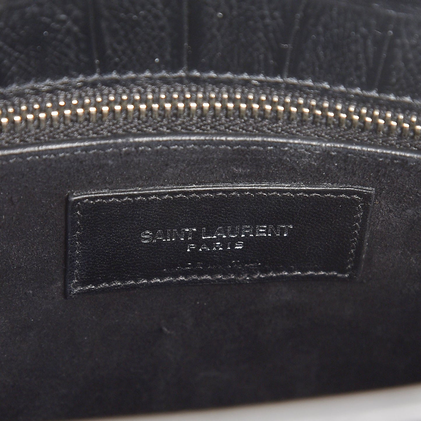 Calfskin Crocodile Embossed Small Sac de Jour Black