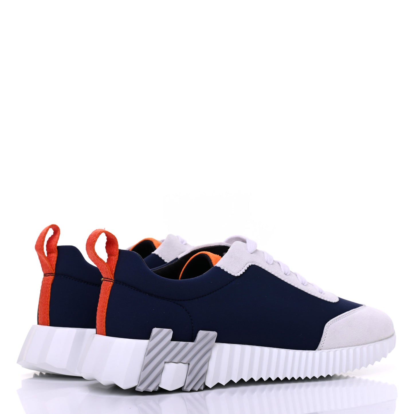 Technical Jersey Suede Goatskin Bouncing Sneakers 37 Marine