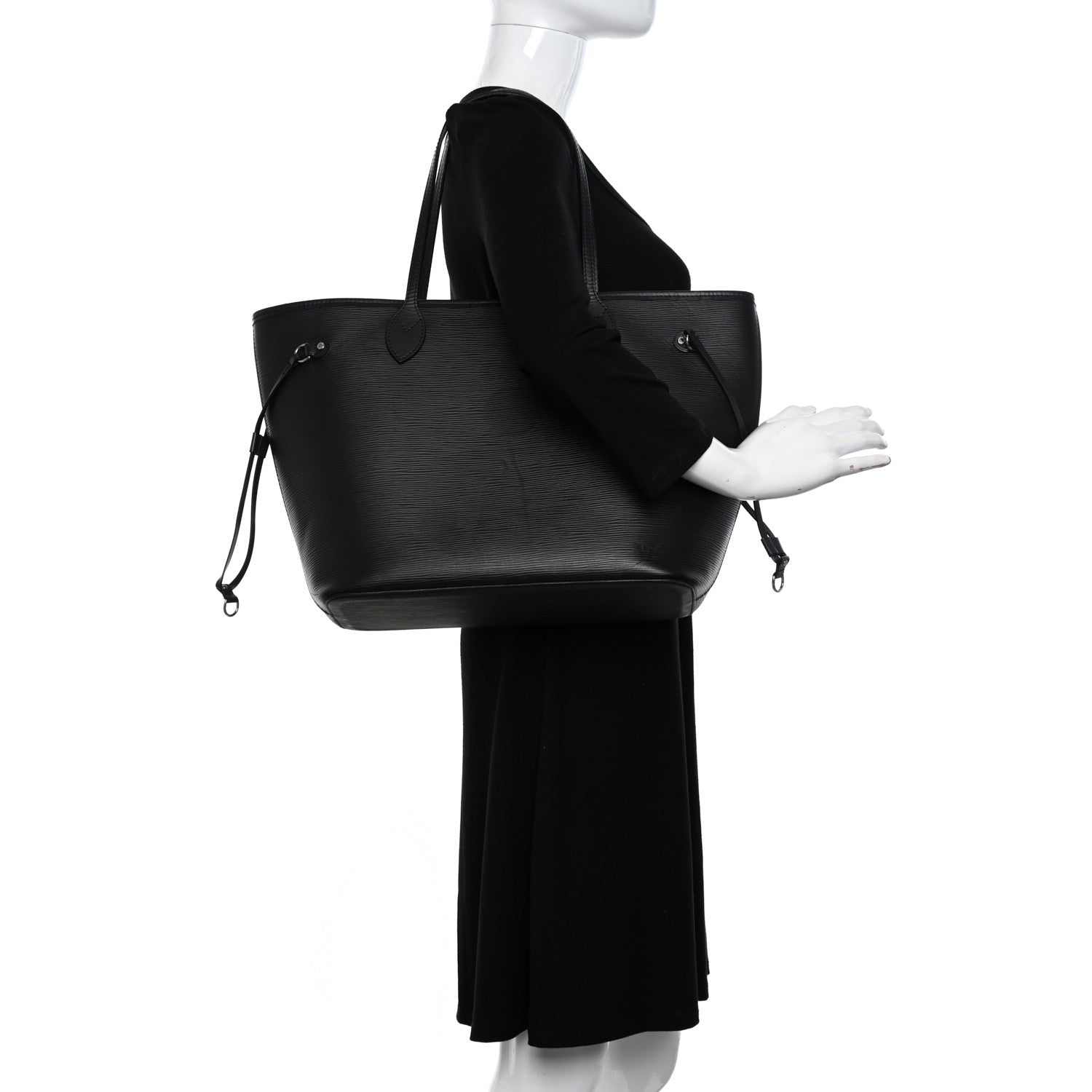 Louis Vuitton Epi Neverfull MM Black 2 of 17