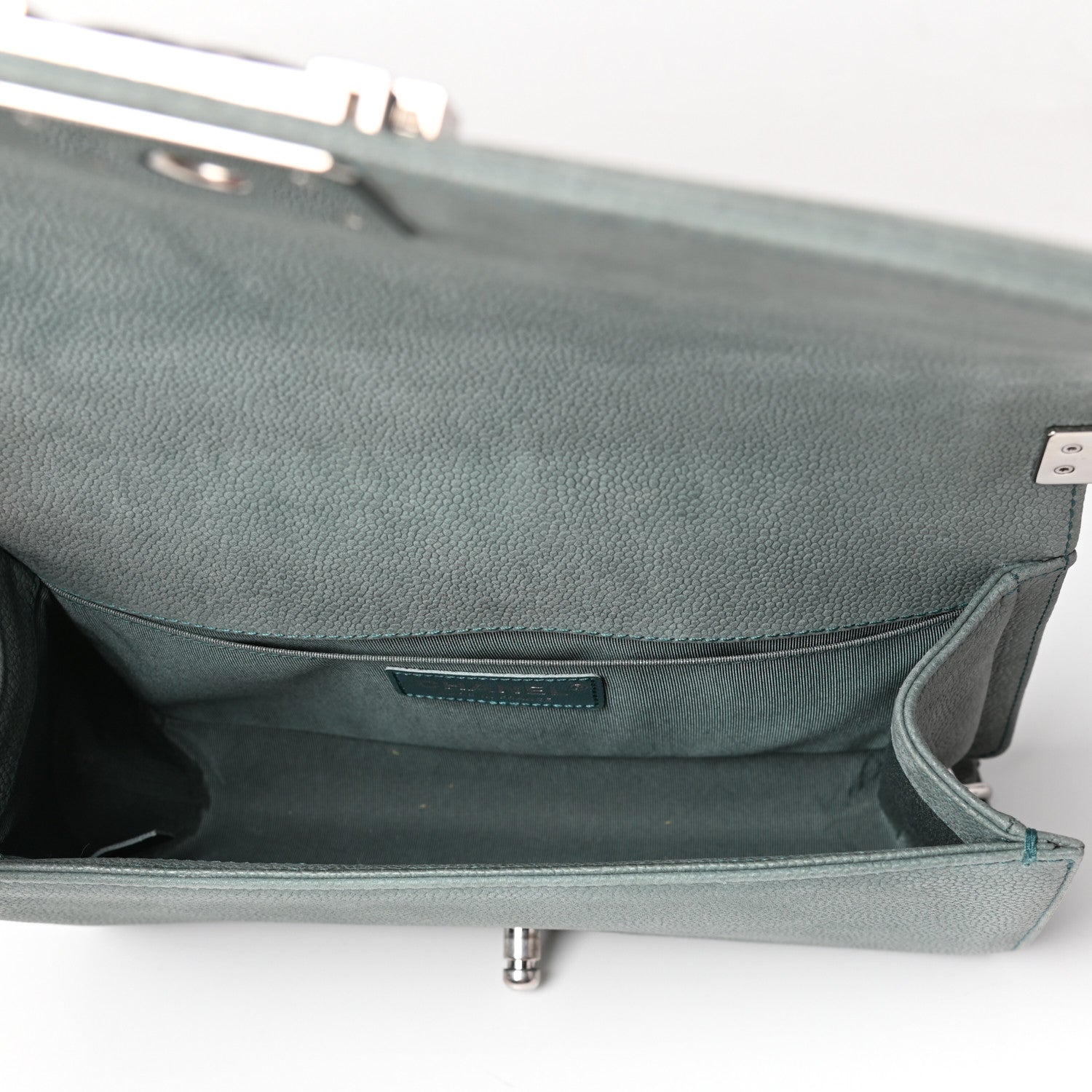 Chanel Iridescent Caviar Quilted Medium Boy Flap Green 5 of 9