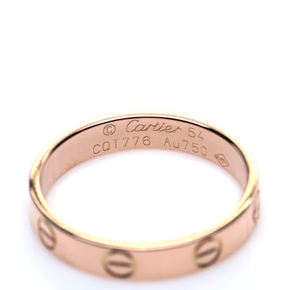 Cartier 18K Pink Gold 3.5mm LOVE Wedding Band Ring 54 7 4 of 5