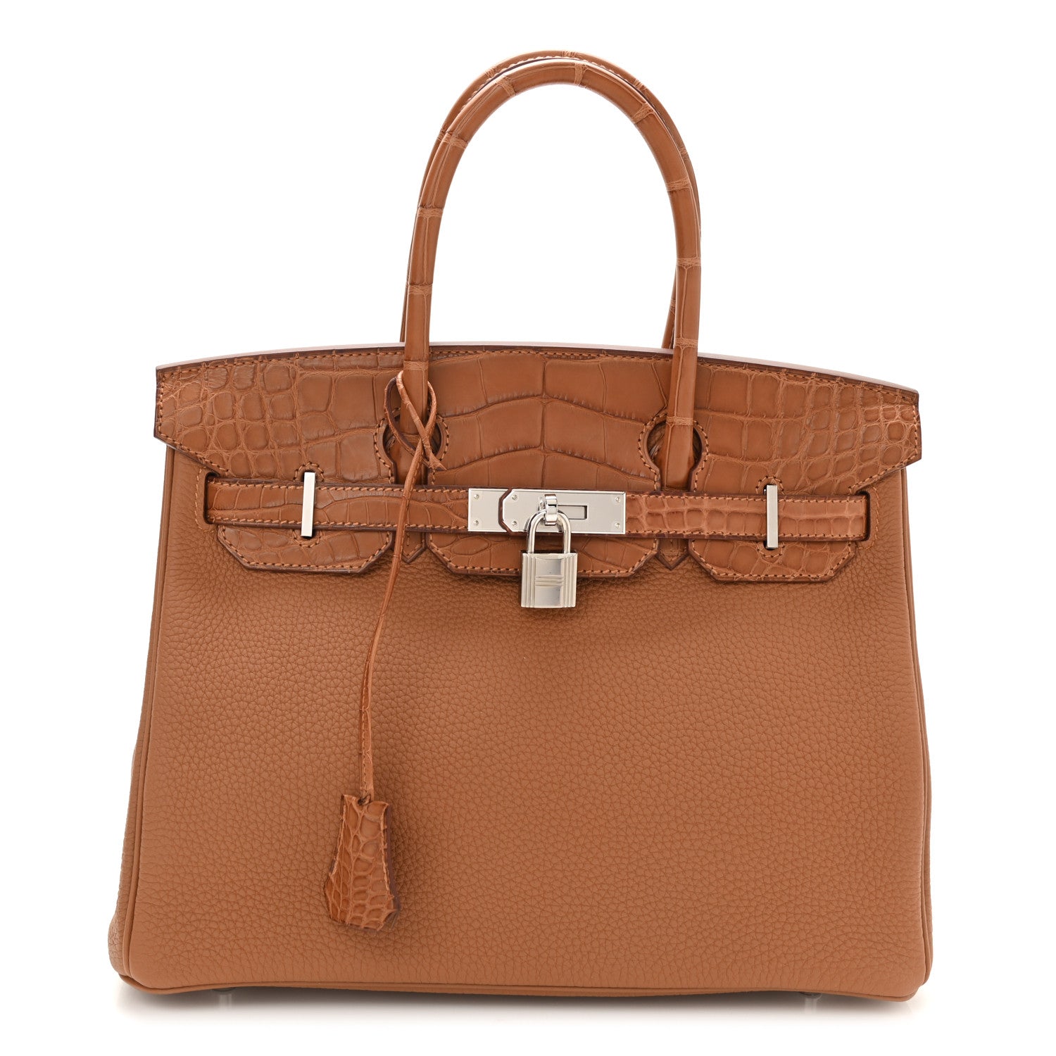 Hermes Togo Matte Alligator Birkin Touch 30 Gold 1 of 11