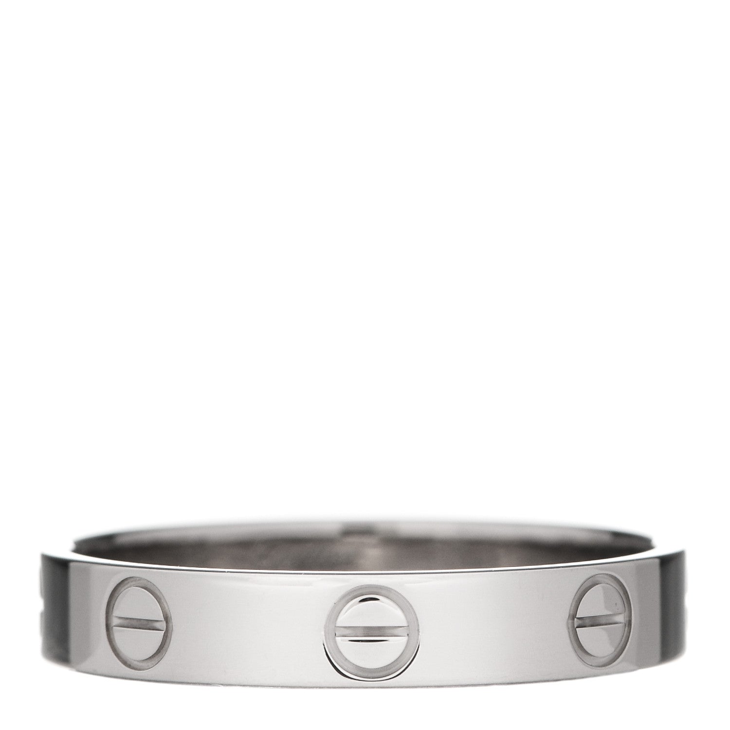 Cartier 18K White Gold 3.5mm LOVE Wedding Band Ring 57 8 1 of 4