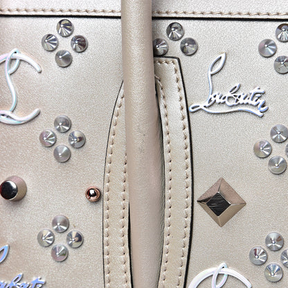 Christian Louboutin Calfskin Spikes Loubinthesky Medium Paloma Nude Platine 8 of 10