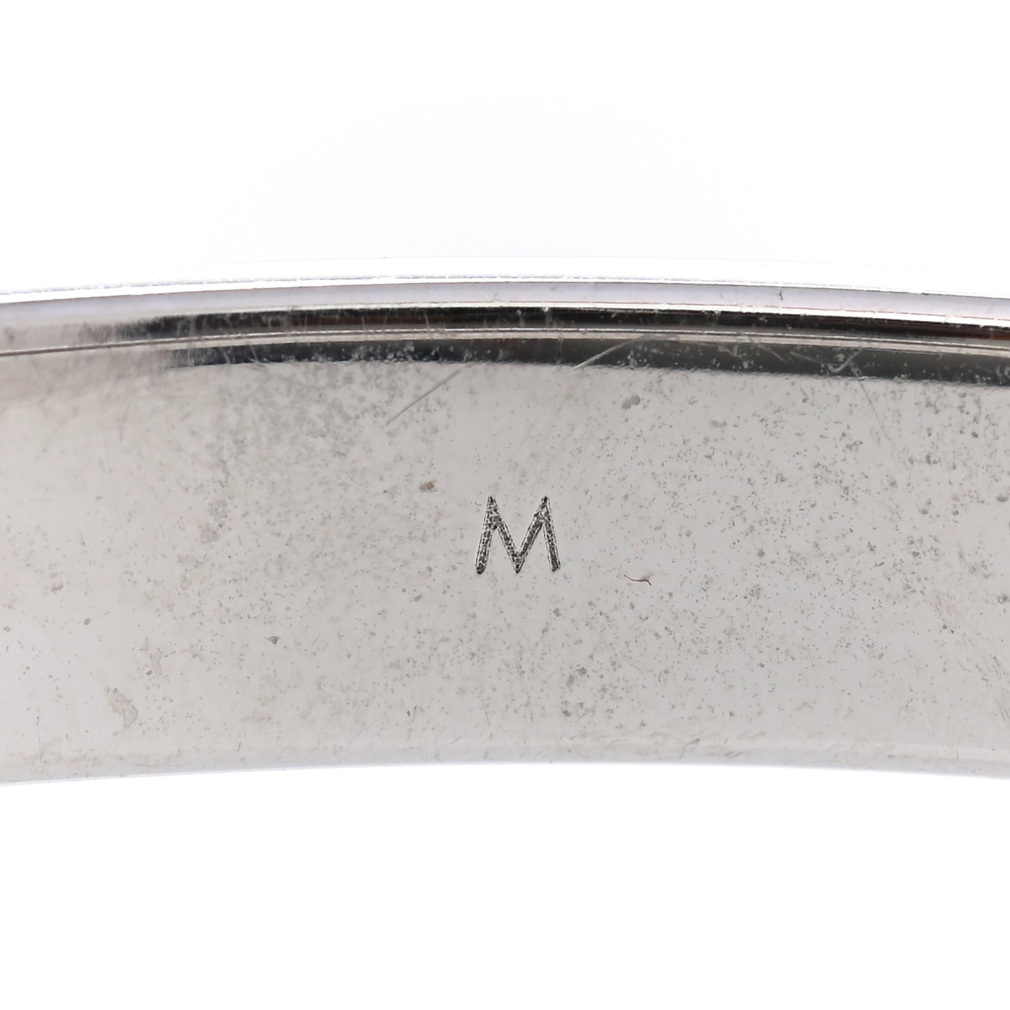 Brass Palladium Plated Nanogram Cuff M Silver