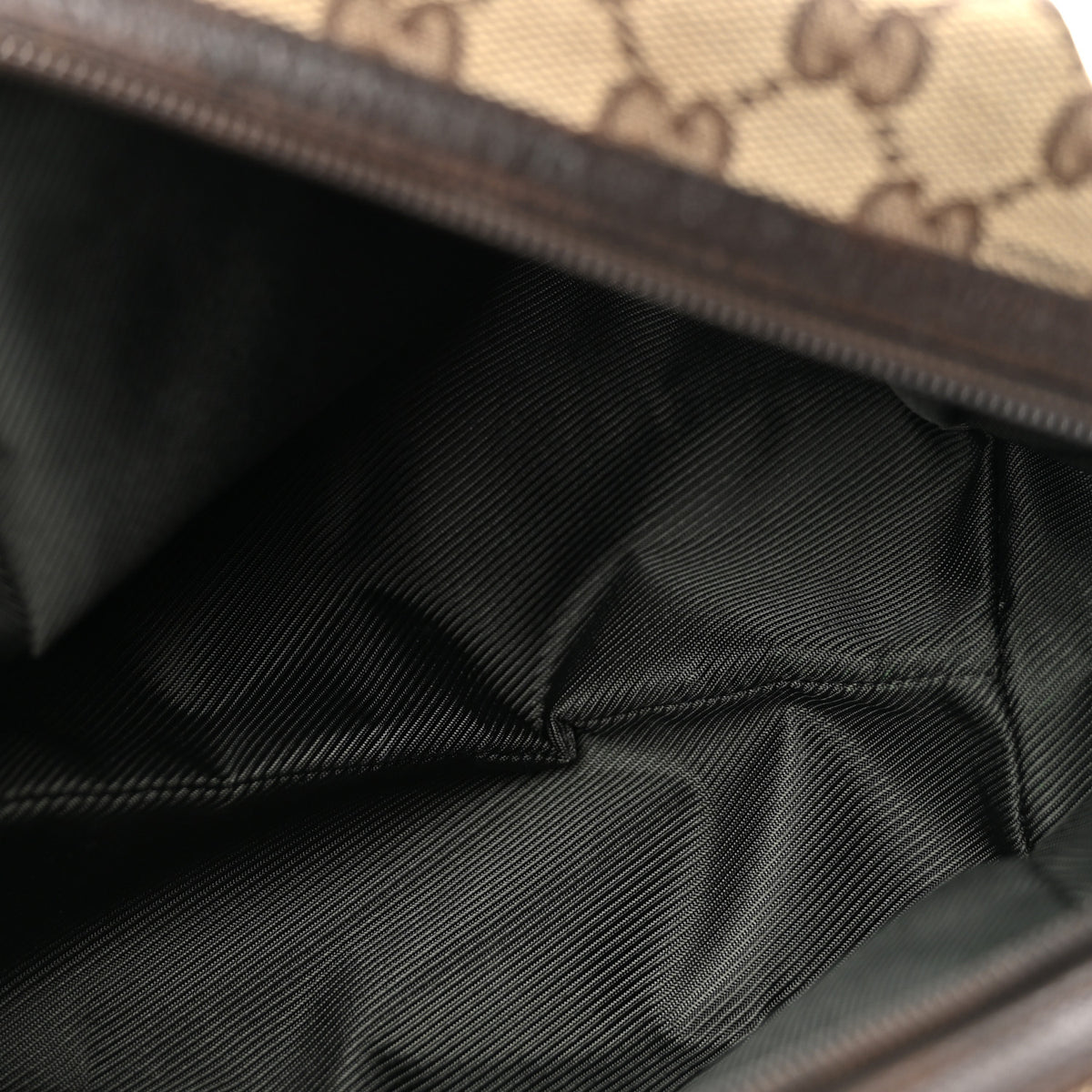Gucci Monogram Calfskin Large Balthus Cosmetic Pouch Beige Ebony Cocoa 5 of 11
