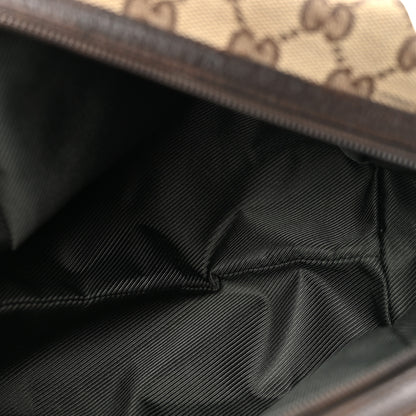 Gucci Monogram Calfskin Large Balthus Cosmetic Pouch Beige Ebony Cocoa 5 of 11