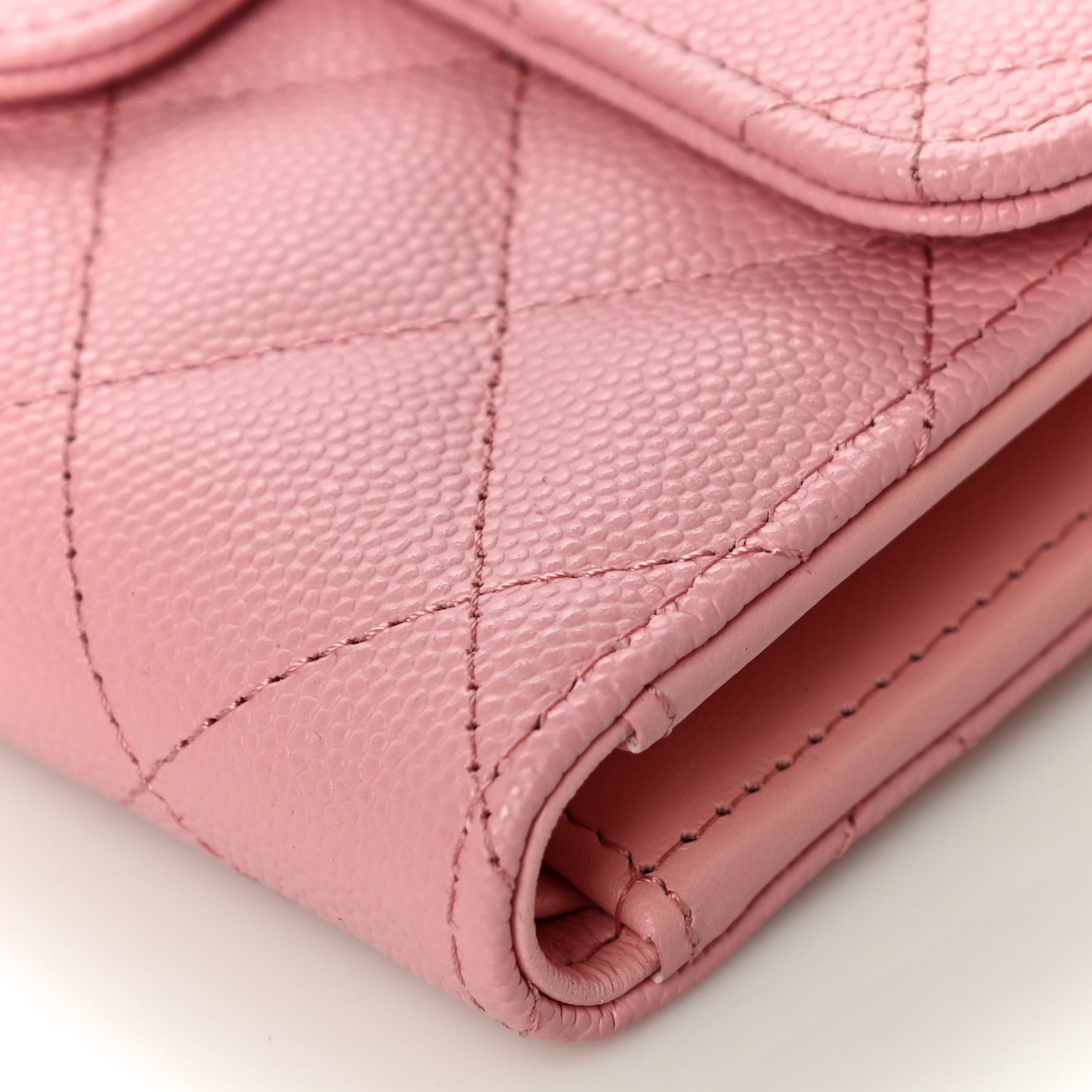 Caviar Quilted Medium Flap Wallet Pink