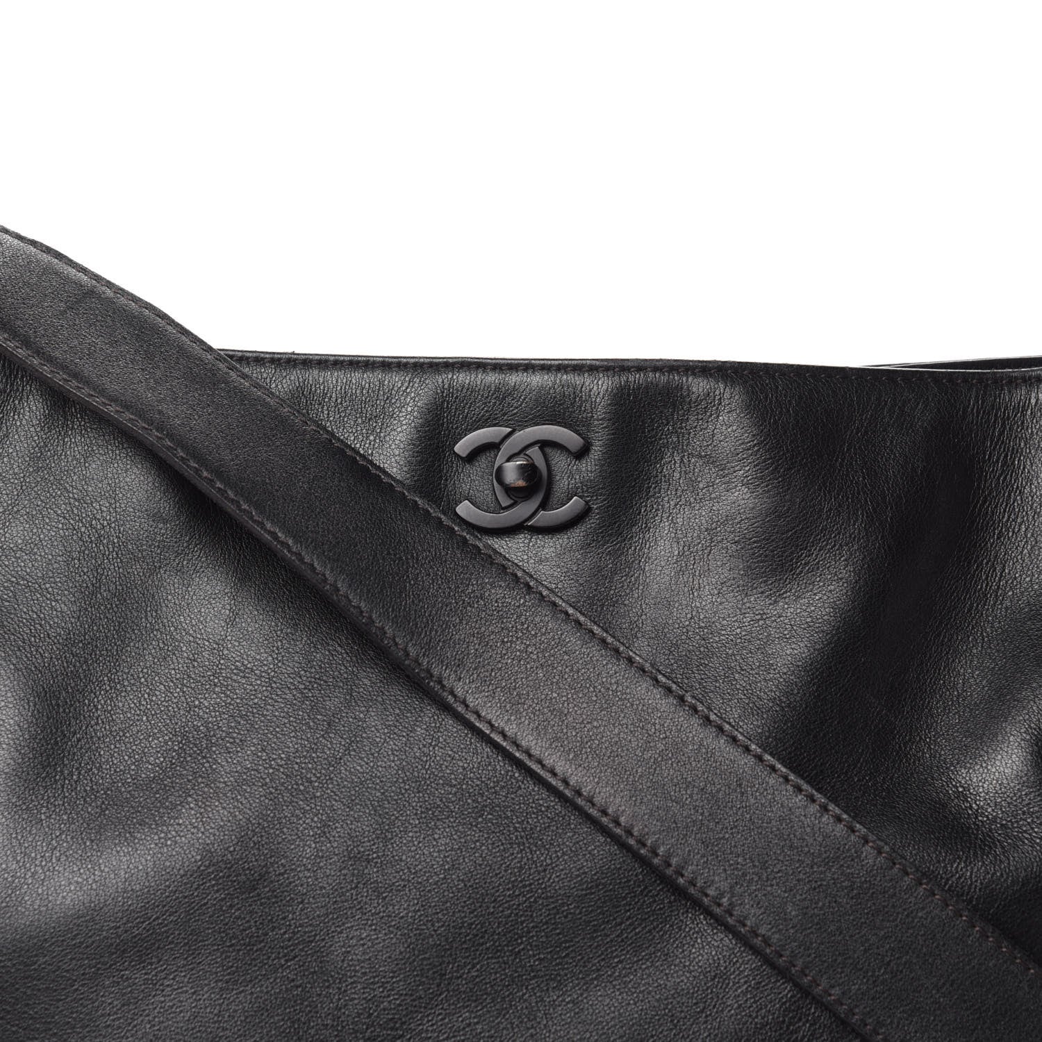 Chanel Calfskin CC Shoulder Bag Black 10 of 10
