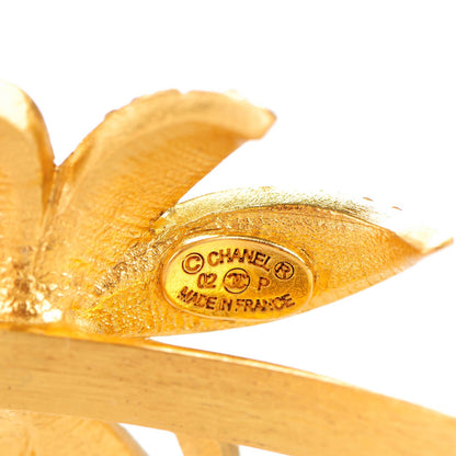 Chanel Pearl Crystal CC Palm Tree Cuff Gold 4 of 4
