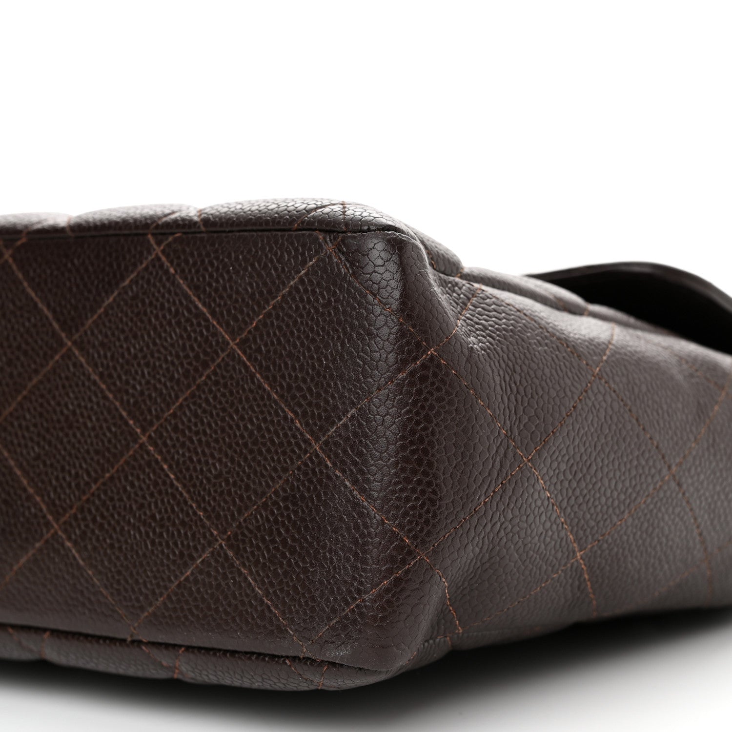 Chanel Caviar Quilted Jumbo Single Flap Brown 10 of 13