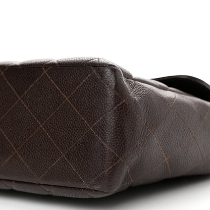 Chanel Caviar Quilted Jumbo Single Flap Brown 10 of 13