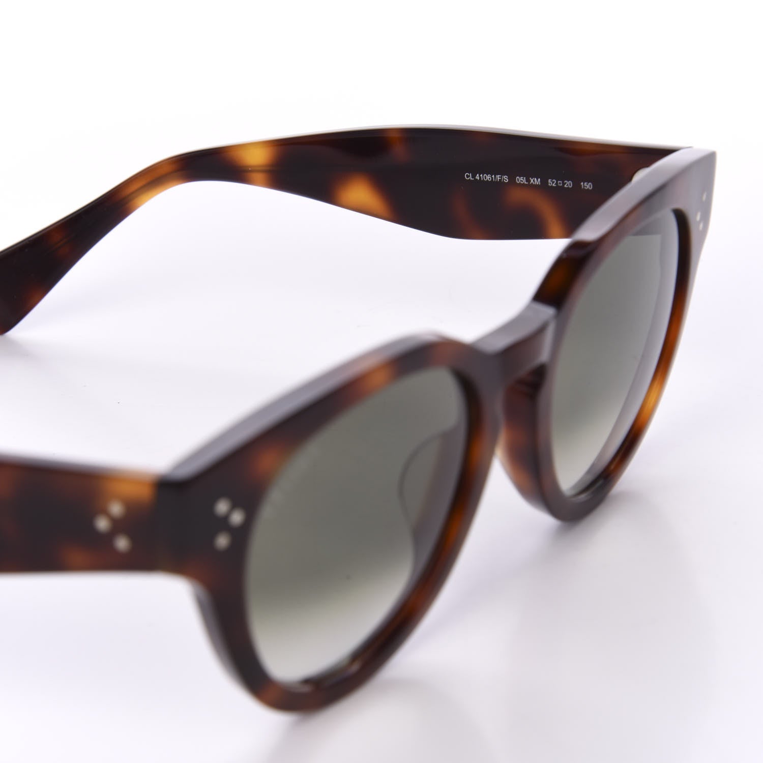 Celine Acetate Sunglasses CL41061/F/S Tortoise Shell 6 of 7