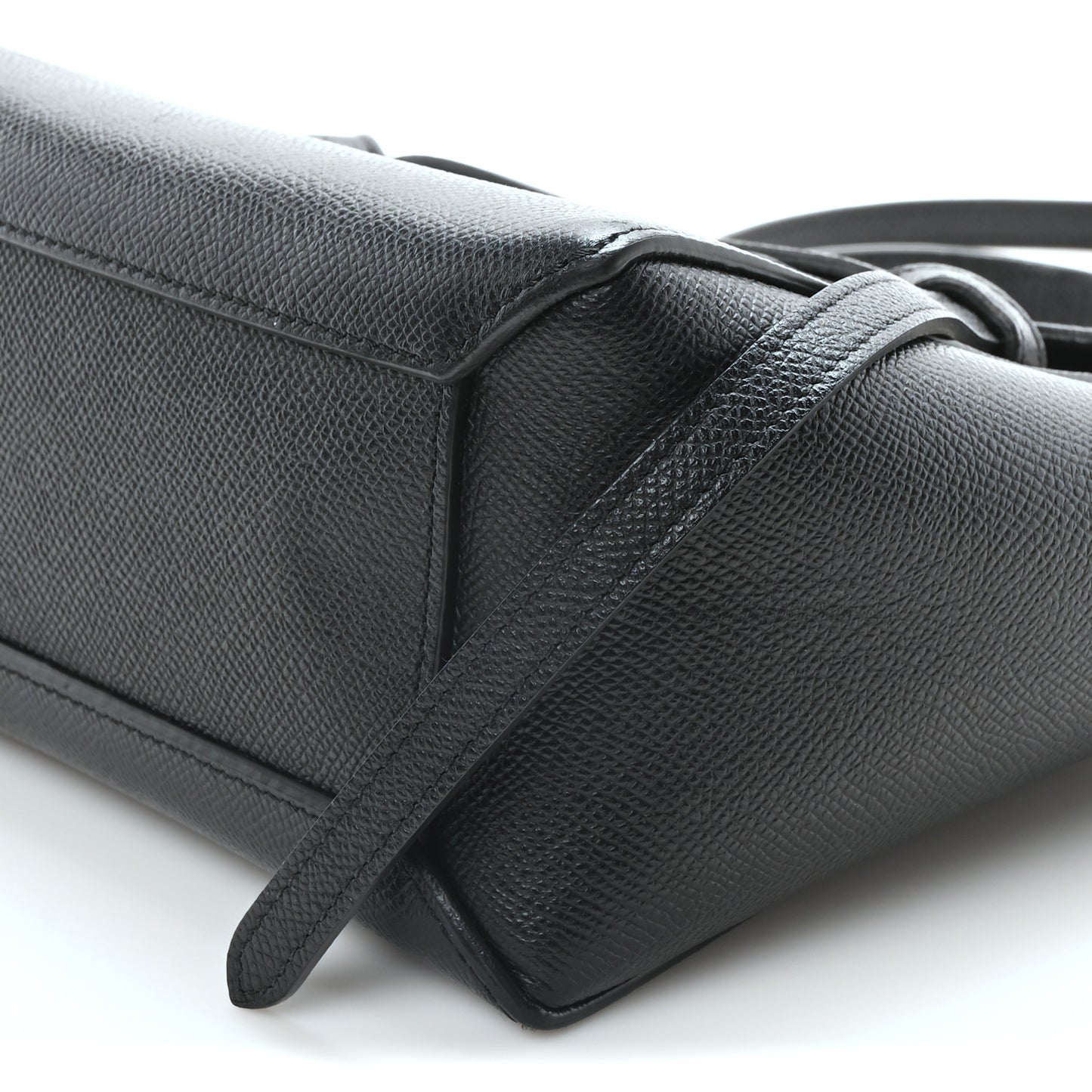 Grained Calfskin Nano Belt Bag Black