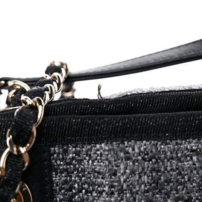 Chanel Woven Straw Raffia Small Deauville Tote Charcoal 15 of 15