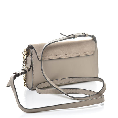 Chloe Suede Calfskin Mini Faye Shoulder Bag Motty Grey 3 of 13