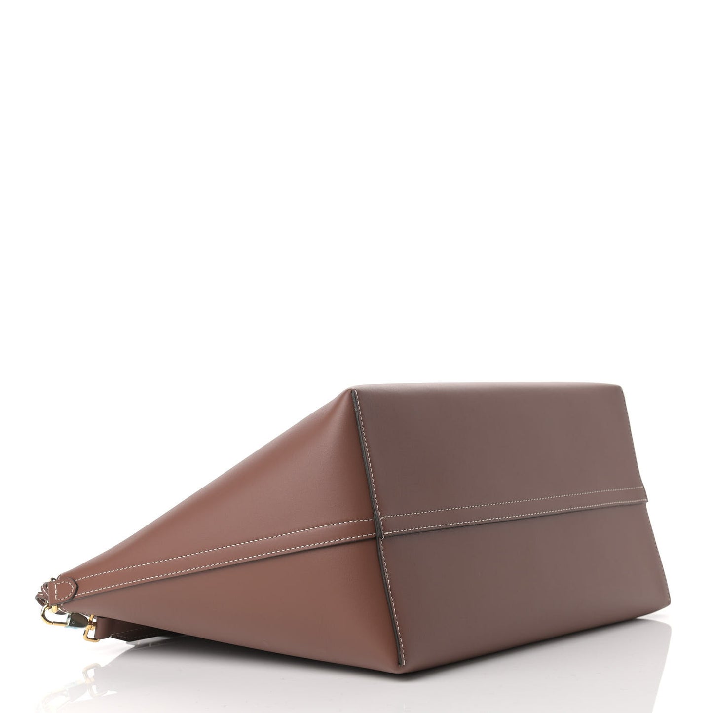 Soft Calfskin Small Pocket Tote Bag Tan