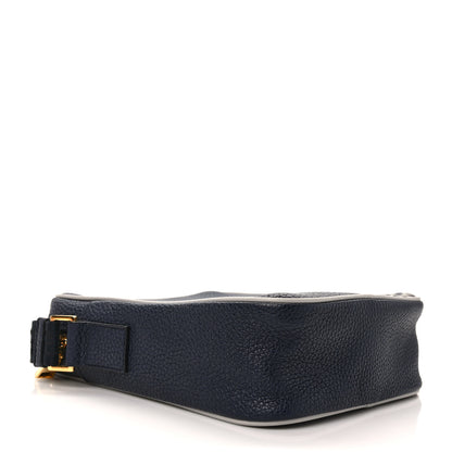 Versace Grained Calfskin Pop Medusa Messenger Bag Blue Nights Cloud 3 of 11