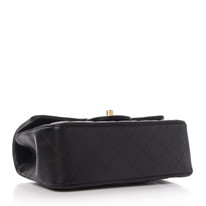 Chanel Lambskin Quilted Mini Top Handle Rectangular Flap Black 4 of 11