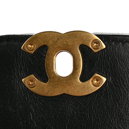 Chanel Shiny Aged Calfskin Quilted Nano Kelly Shopper Black 11 of 14