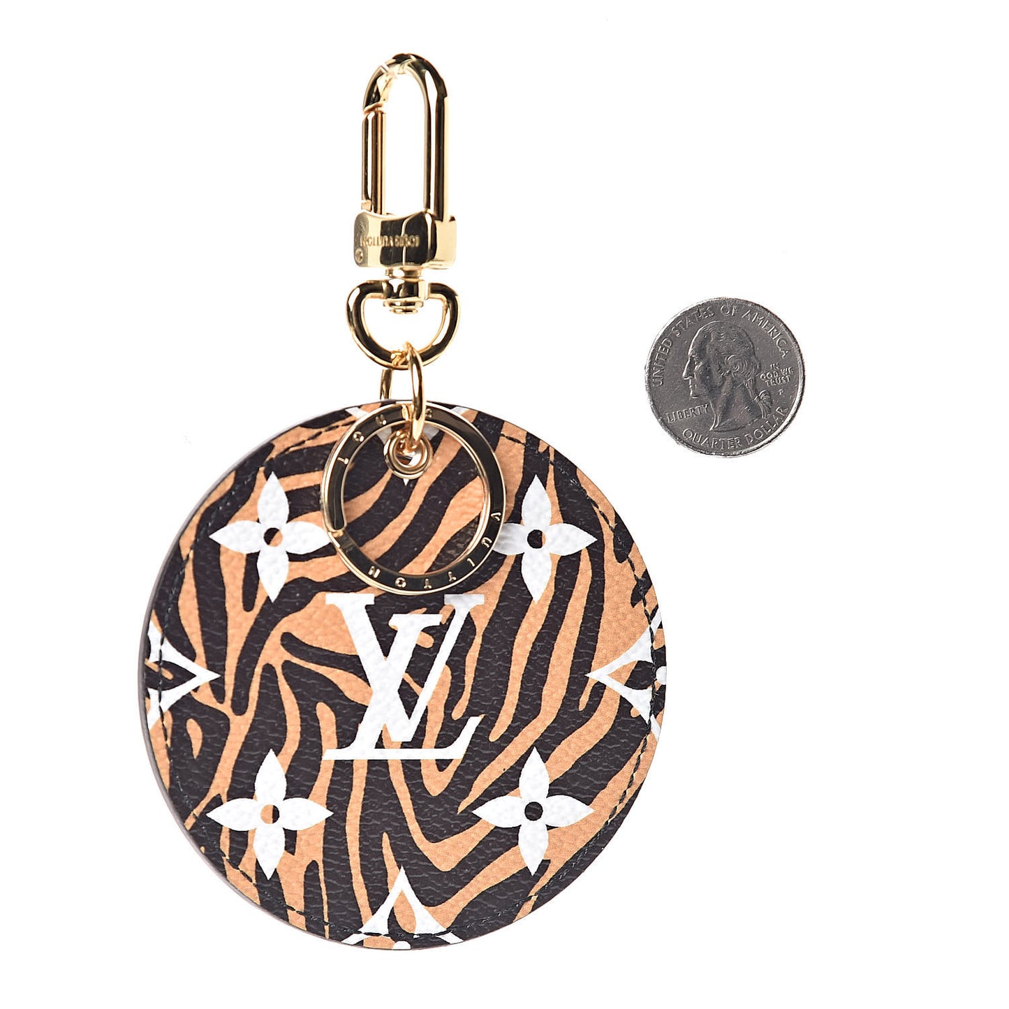 Monogram Giant Jungle Bag Charm Key Holder Black