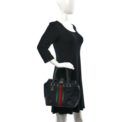 Gucci Monogram Web Treasure Boston Tote Black 2 of 11