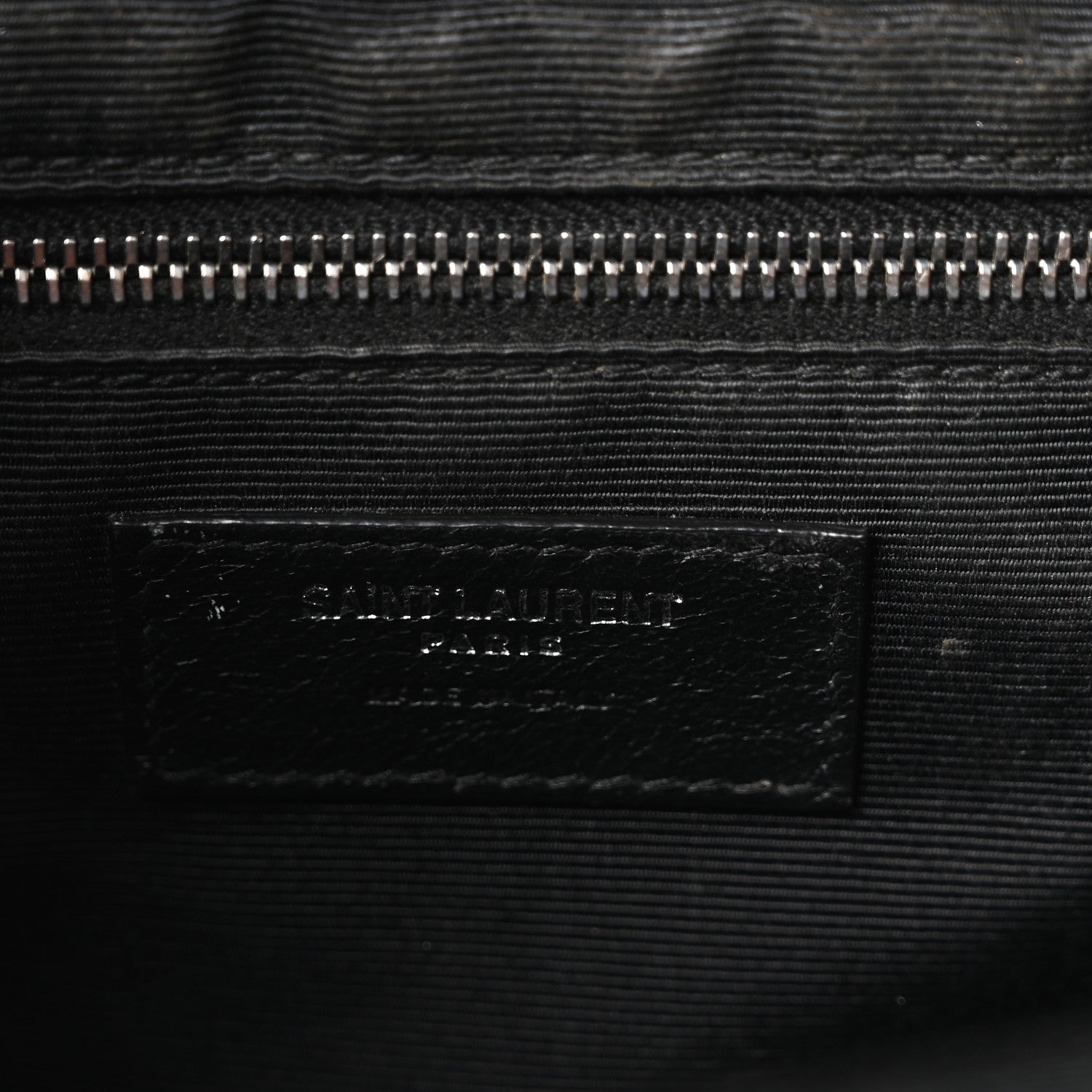 Saint Laurent Grain De Poudre Textured Mixed Matelasse Large Triquilt Monogram Satchel Black 5 of 9