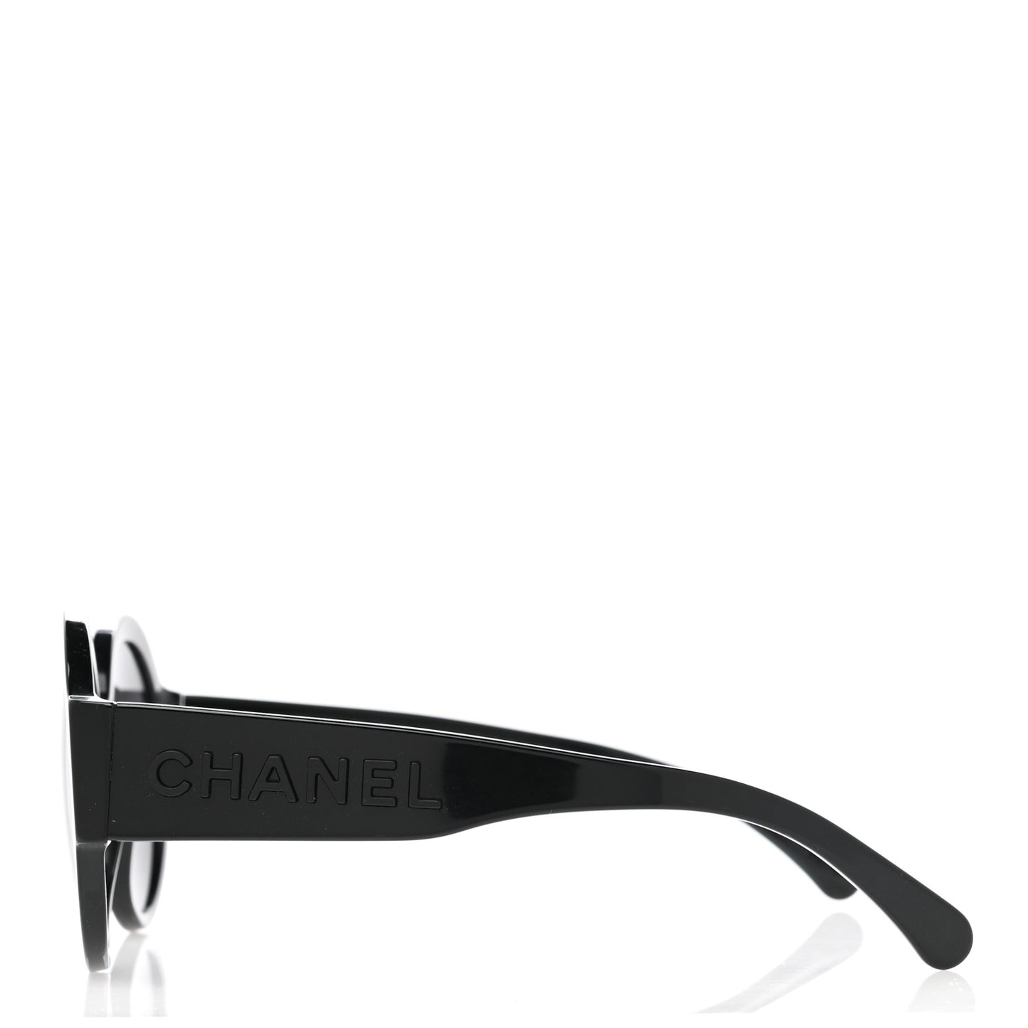 Acetate Polarized Round Sunglasses 5410 Black