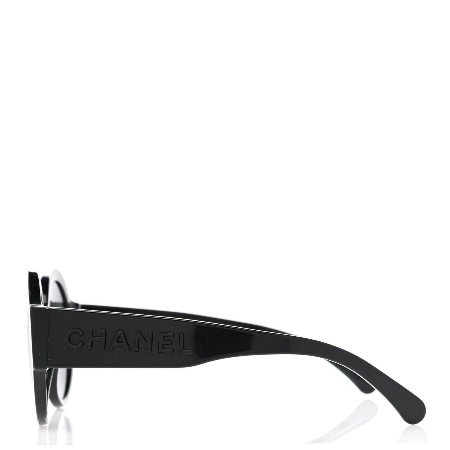 Chanel Acetate Polarized Round Sunglasses 5410 Black 3 of 10