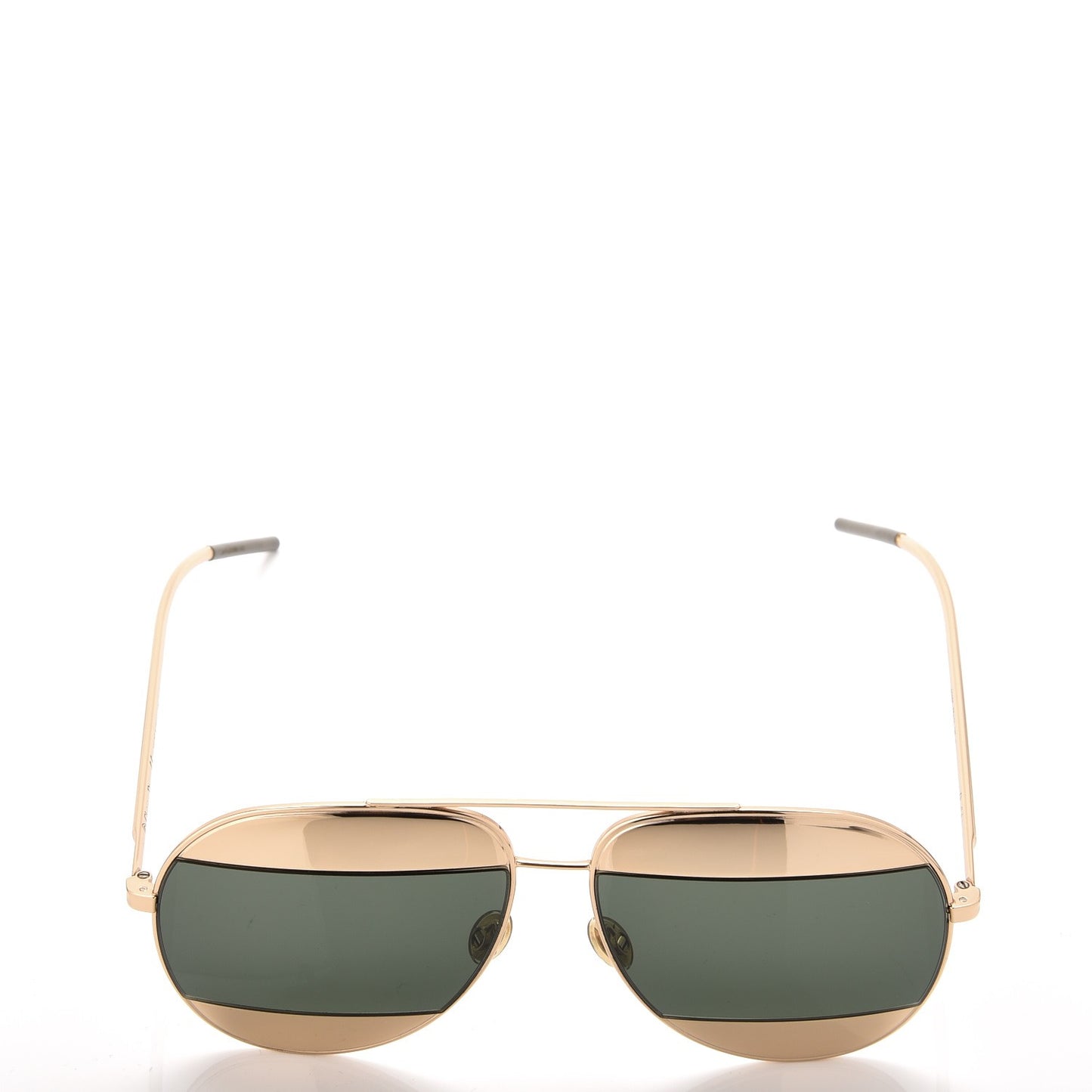 Split 1 Aviator Sunglasses Gold Silver