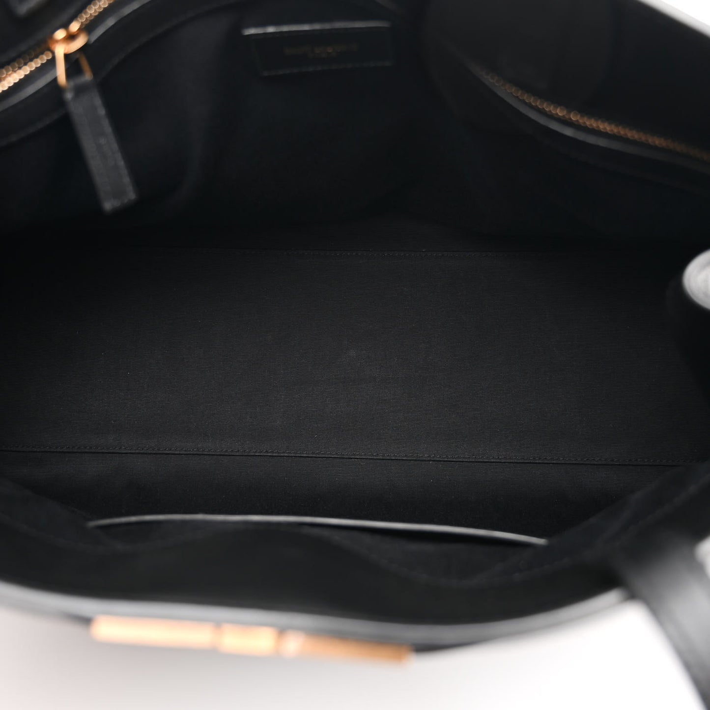 SAINT LAURENT Calfskin Large Manhattan Shopper Tote Black