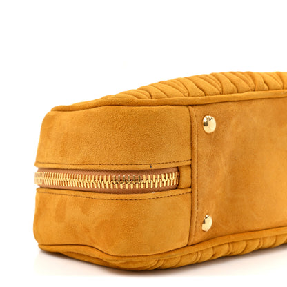 Miu Miu Suede Matelasse Large Arcadie Top Handle Bag Whiskey 8 of 12