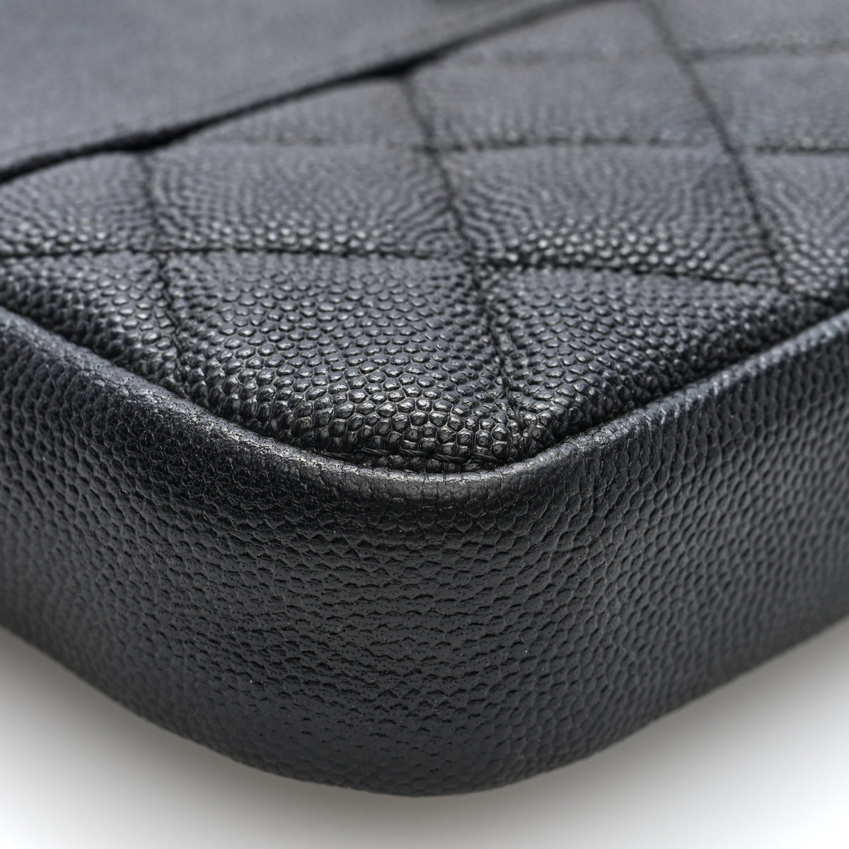 Chanel Caviar Quilted Zipped Phone Holder With Chain Black 9 of 10