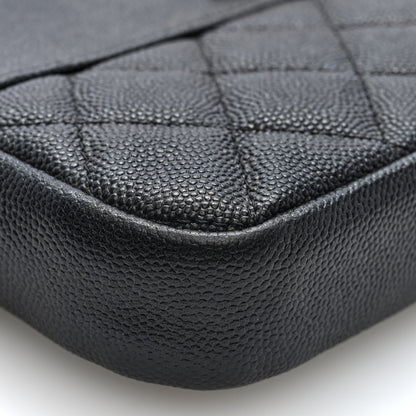Chanel Caviar Quilted Zipped Phone Holder With Chain Black 9 of 10