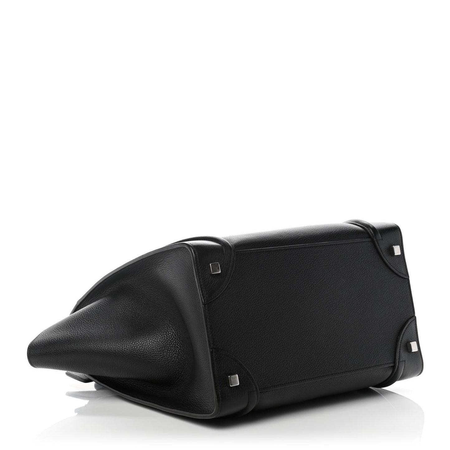 Drummed Calfskin Mini Luggage Black