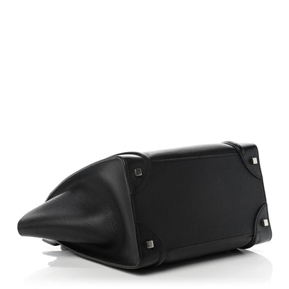 Celine Drummed Calfskin Mini Luggage Black 3 of 15