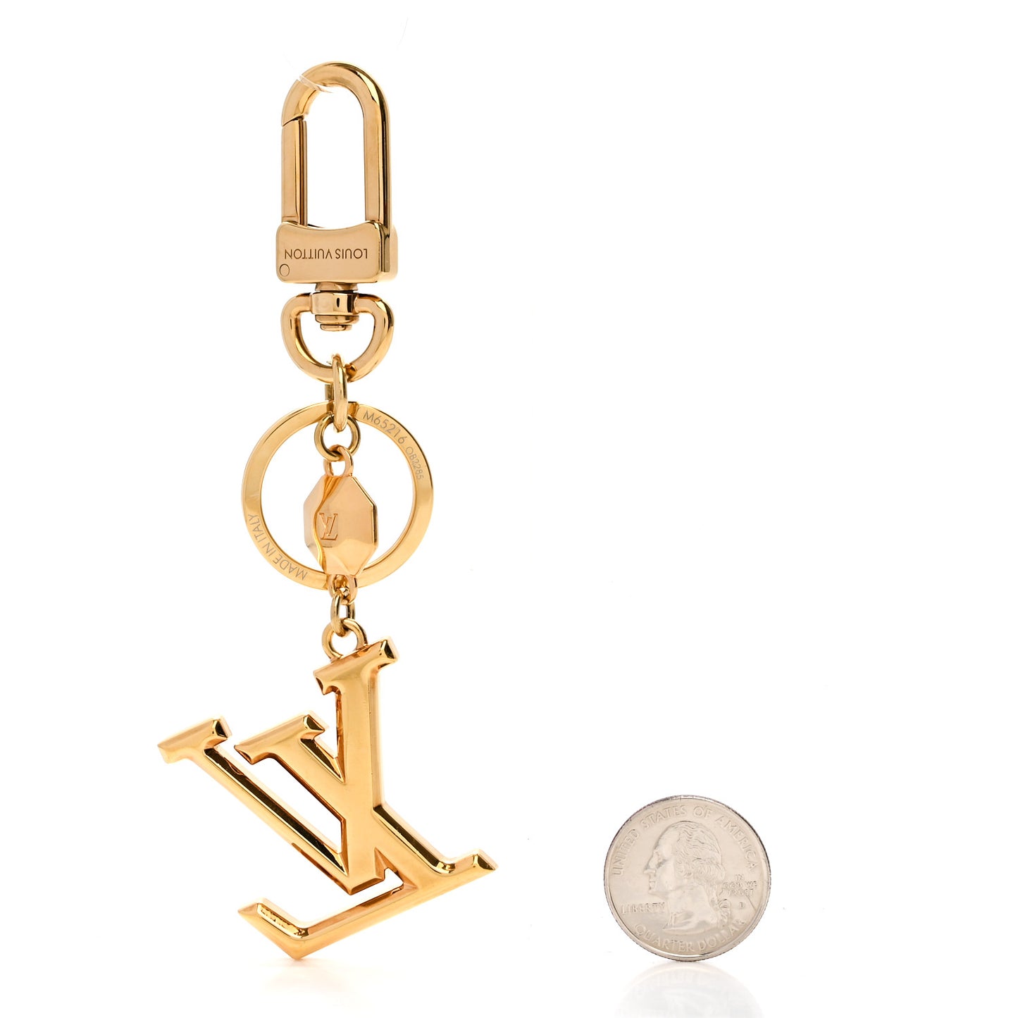 LV Facettes Bag Charm Key Holder Gold