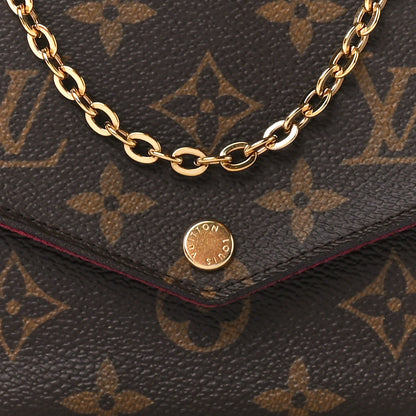 Louis Vuitton Monogram Pochette Felicie Chain Wallet Fuchsia 11 of 13