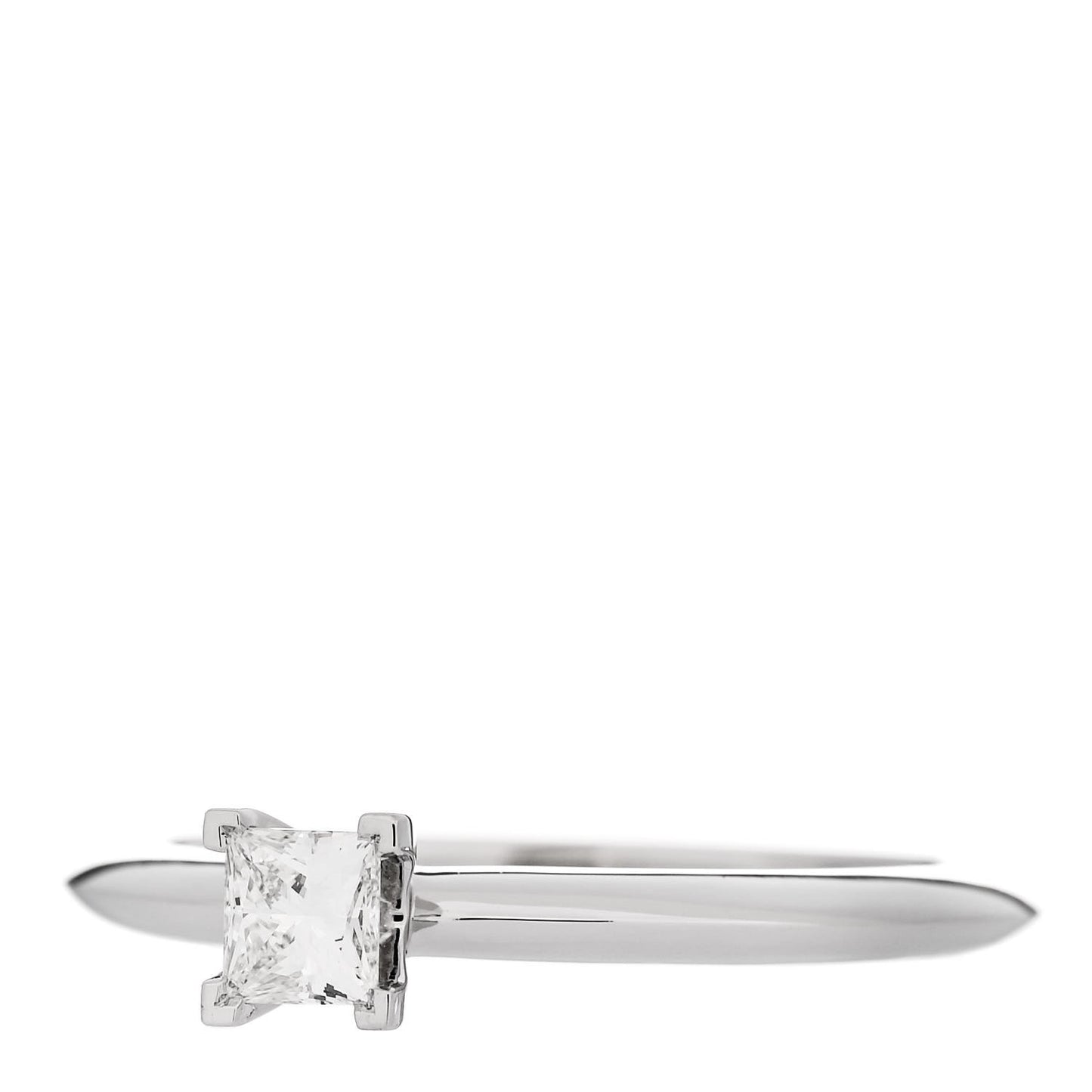 Platinum Diamond .25ct Princess Cut Engagement Ring 53 6.5