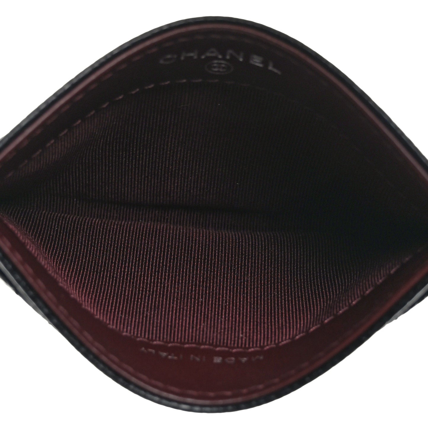 Caviar Quilted Card Holder Black
