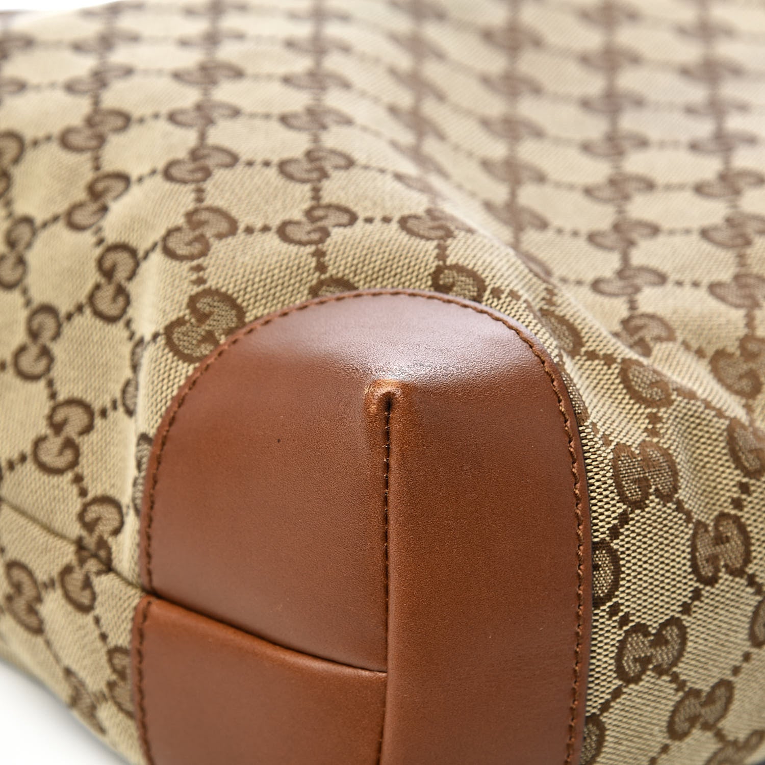 Gucci Monogram Large Flat Messenger Bag Brown 10 of 12