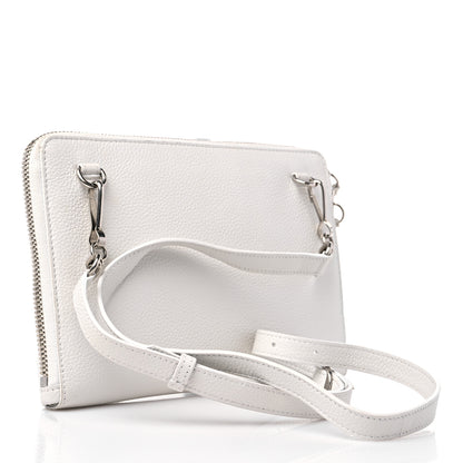 Balenciaga Grained Calfskin Classic Silver Hardware Reporter Crossbody White 3 of 15