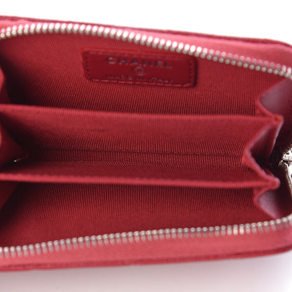 Chanel Caviar Quilted Zip Coin Purse Pink 5 of 7