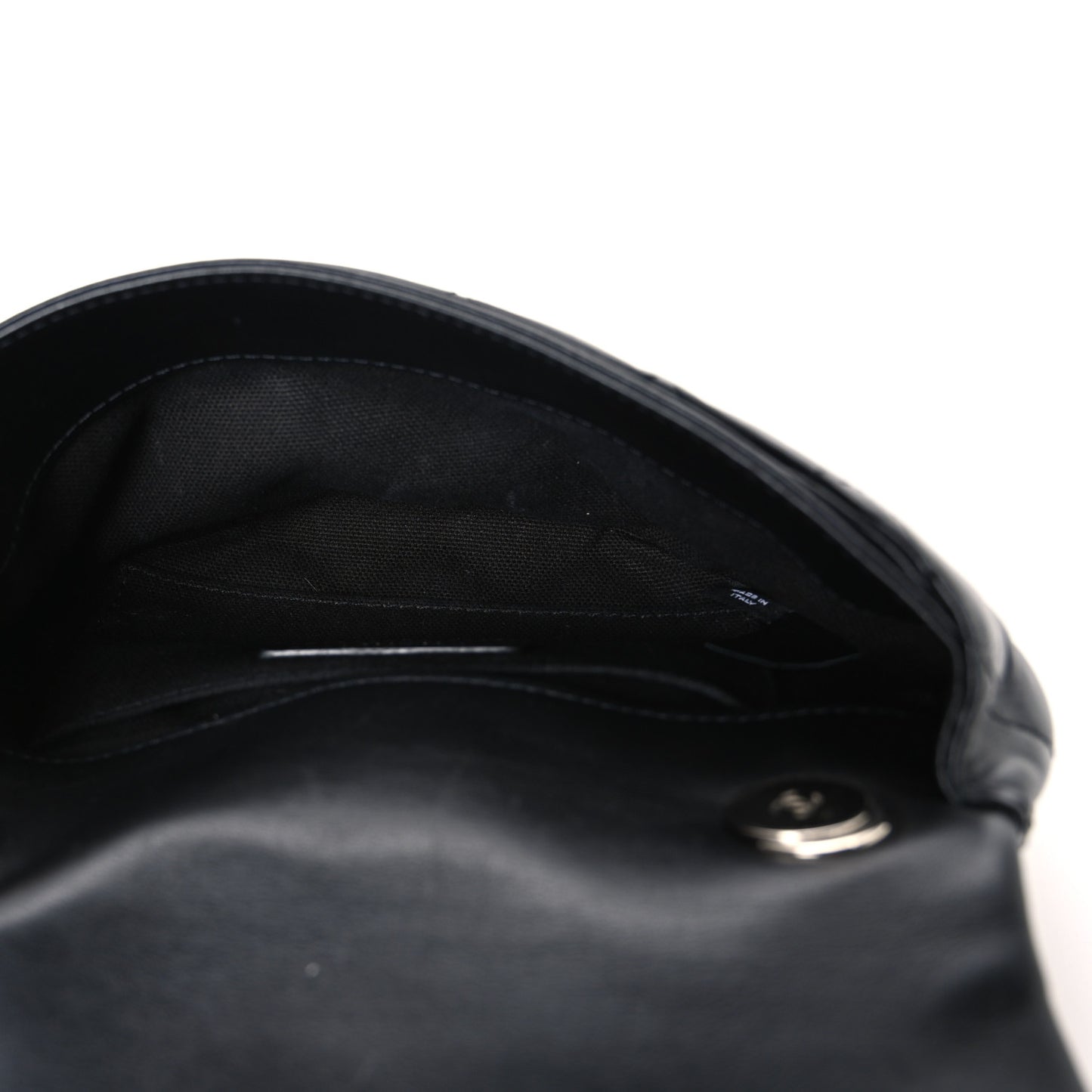 Calfskin Quilted CC Uniform Flap Belt Bag Black