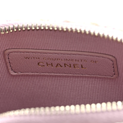 Chanel Tweed Quilted Mini Clutch With Chain Pink 6 of 10
